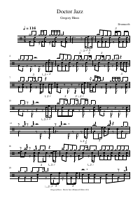 Drum score: Gregory Hines - Doctor Jazz
