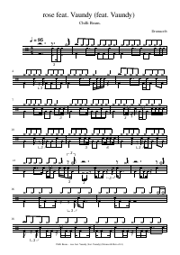 Drum score: Chilli Beans. - rose feat. Vaundy (feat. Vaundy)
