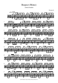 Drum score: Aretha Franklin - Respect (Mono)