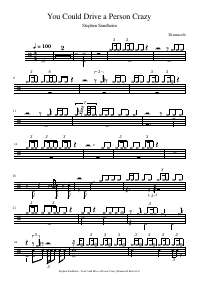 Drum score: Stephen Sondheim - You Could Drive a Person Crazy