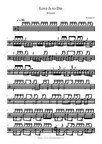 Drum score: Warpaint - Love Is to Die