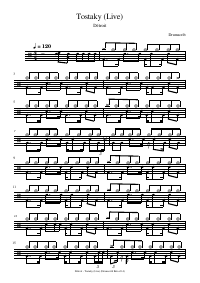 Drum score: Détroit - Tostaky (Live)