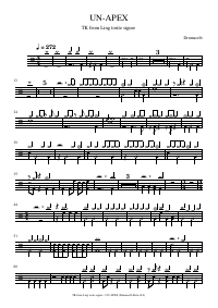 Drum score: TK from Ling tosite sigure - UN-APEX
