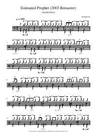 Drum score: Grateful Dead - Estimated Prophet (2003 Remaster)