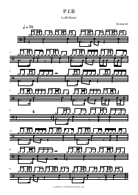 Drum score: La Rvfleuze - P.I.B