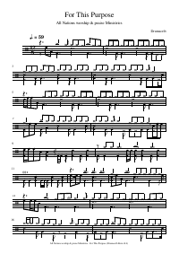 Drum score: All Nations worship & praise Ministries - For This Purpose