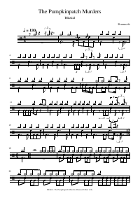 Drum score: Blitzkid - The Pumpkinpatch Murders