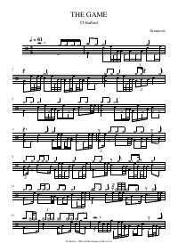 Drum score: TJ Stafford - THE GAME