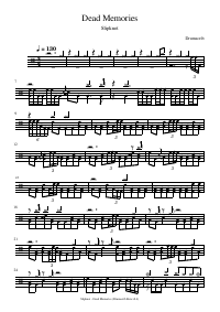 Drum score: Slipknot - Dead Memories