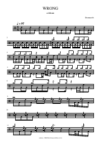 Drum score: coldrain - WRONG