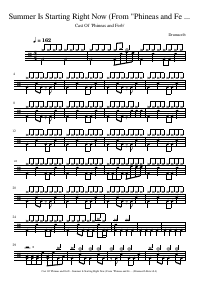Drum score: Cast Of 'Phineas and Ferb' - Summer Is Starting Right Now (From "Phineas and Ferb: Season 5")