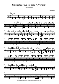 Drum score: The Veronicas - Untouched (live for Like A Version)