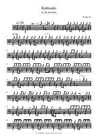Drum score: IV OF SPADES - Kabisado