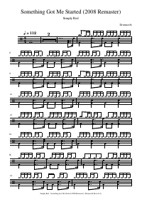 Drum score: Simply Red - Something Got Me Started (2008 Remaster)