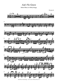 Drum score: Bethel Music & Molly Skaggs - Ain't No Grave