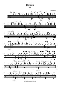 Drum score: PLK - Demain