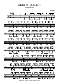 Drum score: Kendrick Lamar - untitled 06 , 06.30.2014.