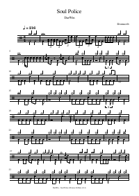 Drum score: DarWin - Soul Police