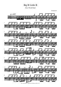 Drum score: Dave Weckl Band - Big B Little B