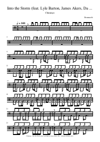 Drum score: Chiminyo - Into the Storm (feat. Lyle Barton, James Akers, Daniel Casimir & Marysia Osu)