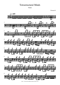 Drum score: Vektor - Tetrastructural Minds