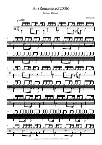 Drum score: George Michael - As (Remastered 2006)