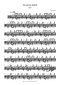 Drum score: sombr - we never dated