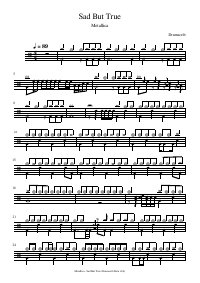Drum score: Metallica - Sad But True