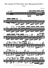 Drum score: Blondie - The Attack Of The Giant Ants (Remastered 2001)