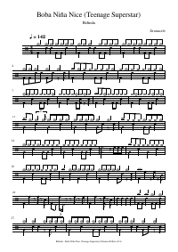 Drum score: Belinda - Boba Niña Nice (Teenage Superstar)