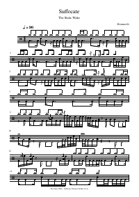 Drum score: The Static Wake - Suffocate