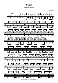 Drum score: The Derevolutions - Sweat