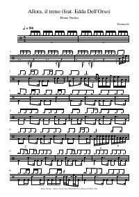 Drum score: Bruno Nicolai - Allora, il treno (feat. Edda Dell'Orso)