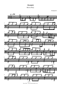 Drum score: Recess Party - Assure
