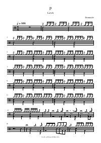 Drum score: La+ch - p