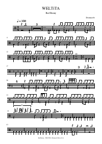 Drum score: Bad Bunny - WELTiTA