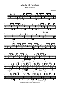 Drum score: Kacey Musgraves - Middle of Nowhere