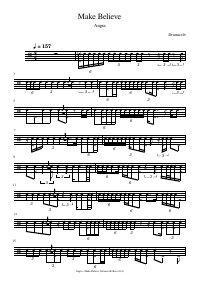 Drum score: Angra - Make Believe