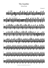 Drum score: Johnny Brady - The Gambler