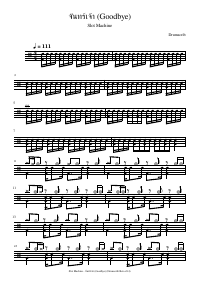 Drum score: Slot Machine - จันทร์เจ้า (Goodbye)