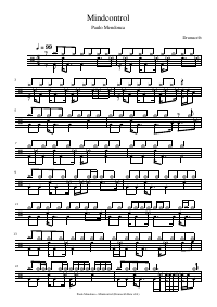 Drum score: Paulo Mendonca - Mindcontrol