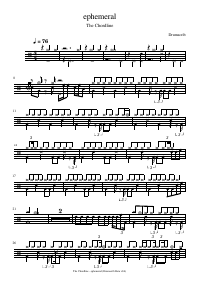 Drum score: The Chordline - ephemeral