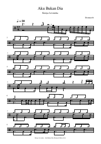 Drum score: Keisya Levronka - Aku Bukan Dia