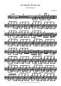 Drum score: Claude François - Le musée de ma vie