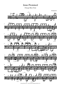Drum score: Chicago Mass Choir - Jesus Promised