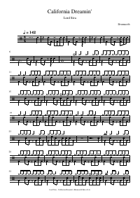 Drum score: Lord Siva - California Dreamin'