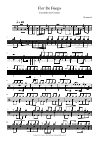 Drum score: Caramelos De Cianuro - Flor De Fuego