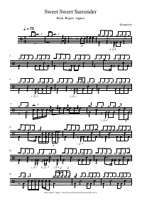Drum score: Beck, Bogert, Appice - Sweet Sweet Surrender