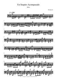 Drum score: Robe - Un Suspiro Acompasado