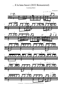 Drum score: Loredana Bertè - ... E la luna bussò (2022 Remastered)